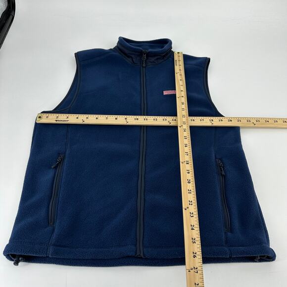 Vineyard Vines fleece vest Men’s size small navy blue full zip preppy - Picture 6 of 8
